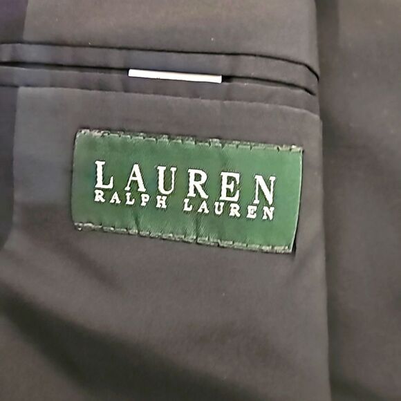 - Lauren Ralph Lauren Mens Navy Blue Blazer Gold Tone Buttons Size 44R - Picture 11 of 13